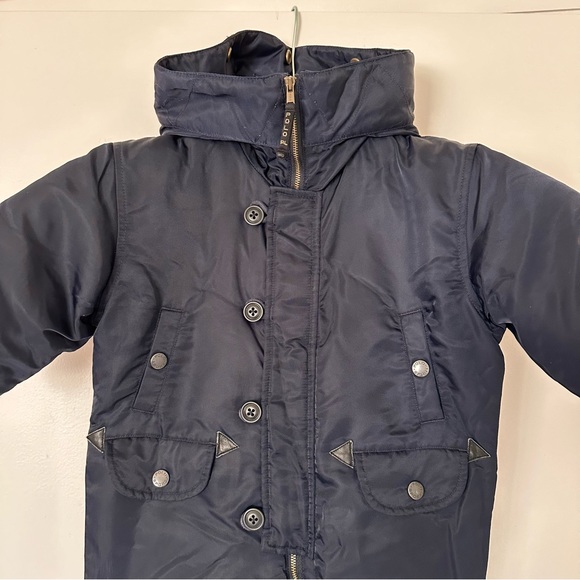 Polo Ralph Lauren Baby Bunting Snowsuit Jacket Navy Blue Size L 12-18M - Picture 2 of 11